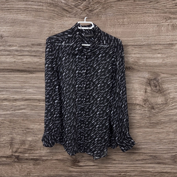 ⭐️Lane Bryant Black and White Blouse Size 18/20 - Picture 1 of 5